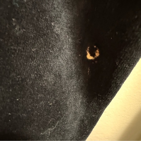 Betsy Johnson Intimates Black Velvet Ruffle Robe Size Medium - Picture 5 of 11